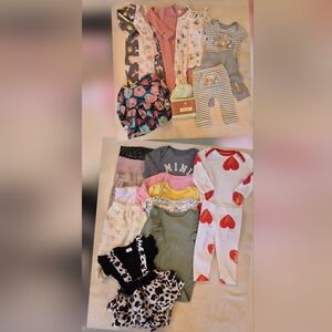 Bundle Of Baby Girls Clothing Size 3-6 Months